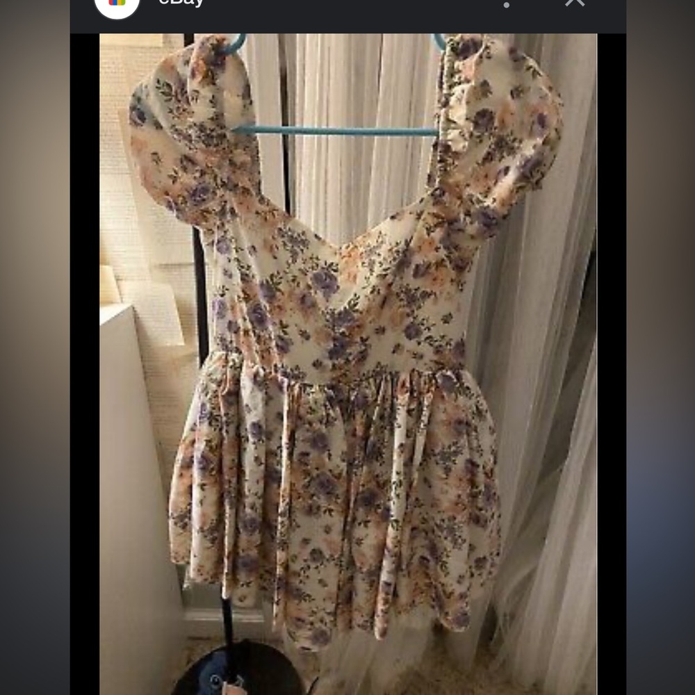 CIDER Floral Fit & Flare Corset Front